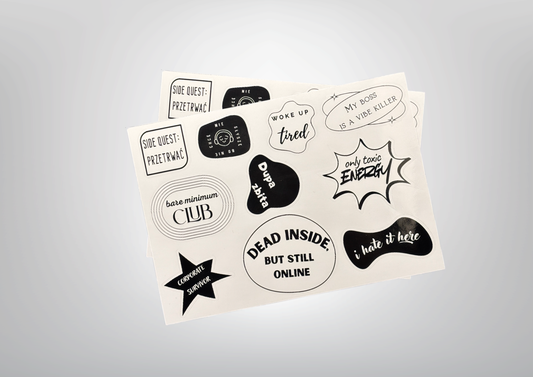 KORPONAKLEJKI ZESTAW CZARNY